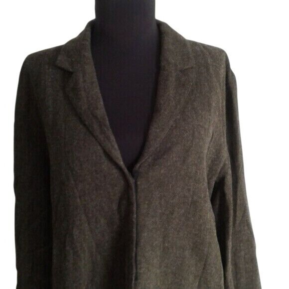J Jill Size 12 Womens Blazer Jacket Wool Spandex Gray - Picture 5 of 7